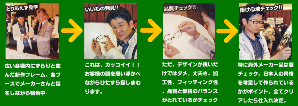 メガネフレーム買い付け風景